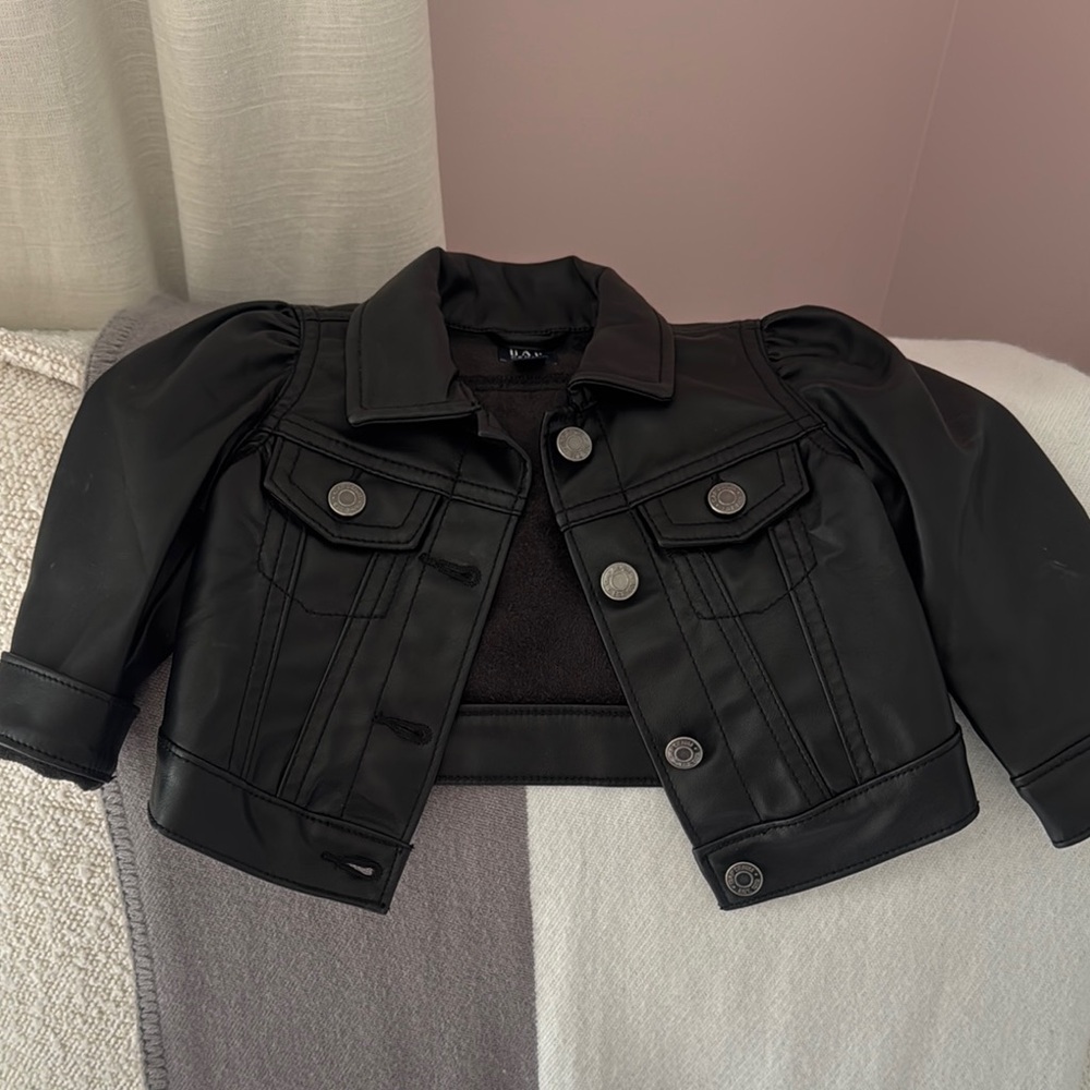 GAP Black Faux Leather Jacket
